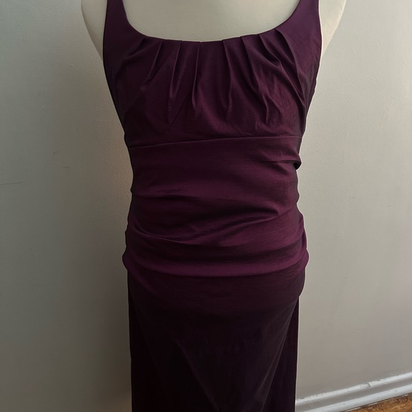 Metallic Purple Ruche Dress - Picture 3 of 7